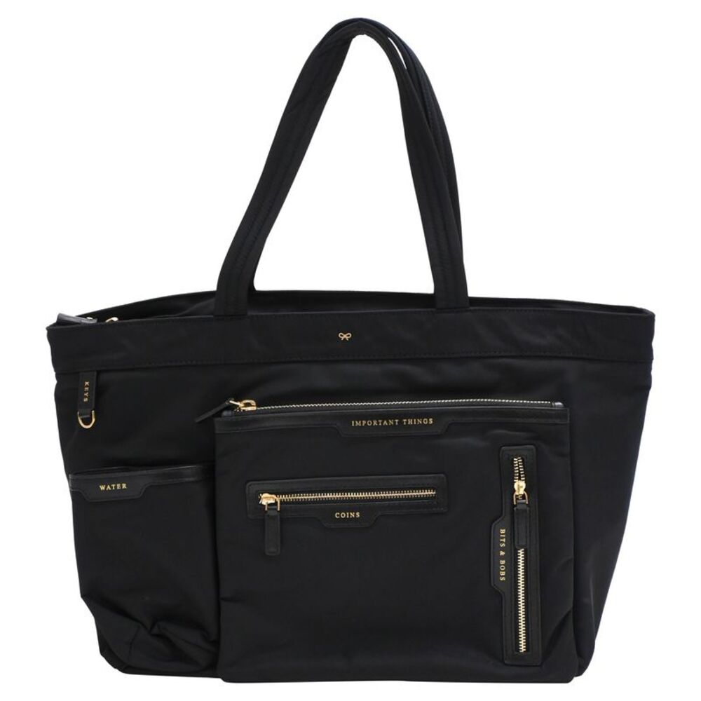 Anya Hindmarch Multi Pocket Tote Bag in Black Nylon